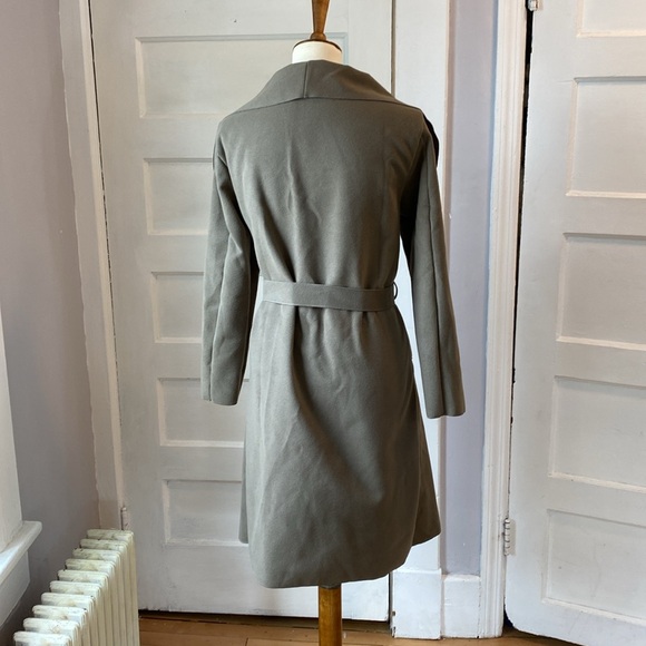 NWT Boohoo Belted Shawl Collar Coat, One Size - Picture 4 of 16